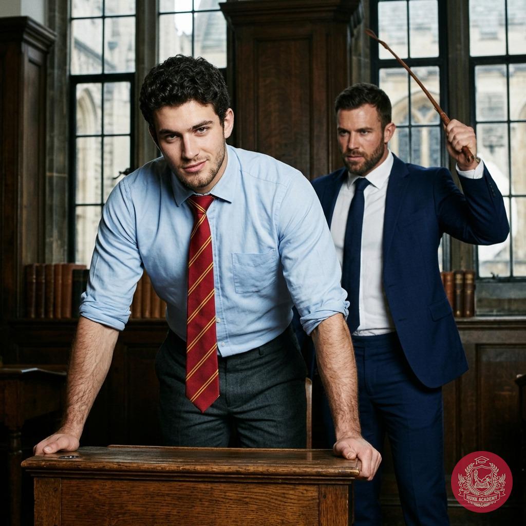 The professor’s cane lands with a sharp crack across your bare thighs—discipline never looked this good. #discipline...