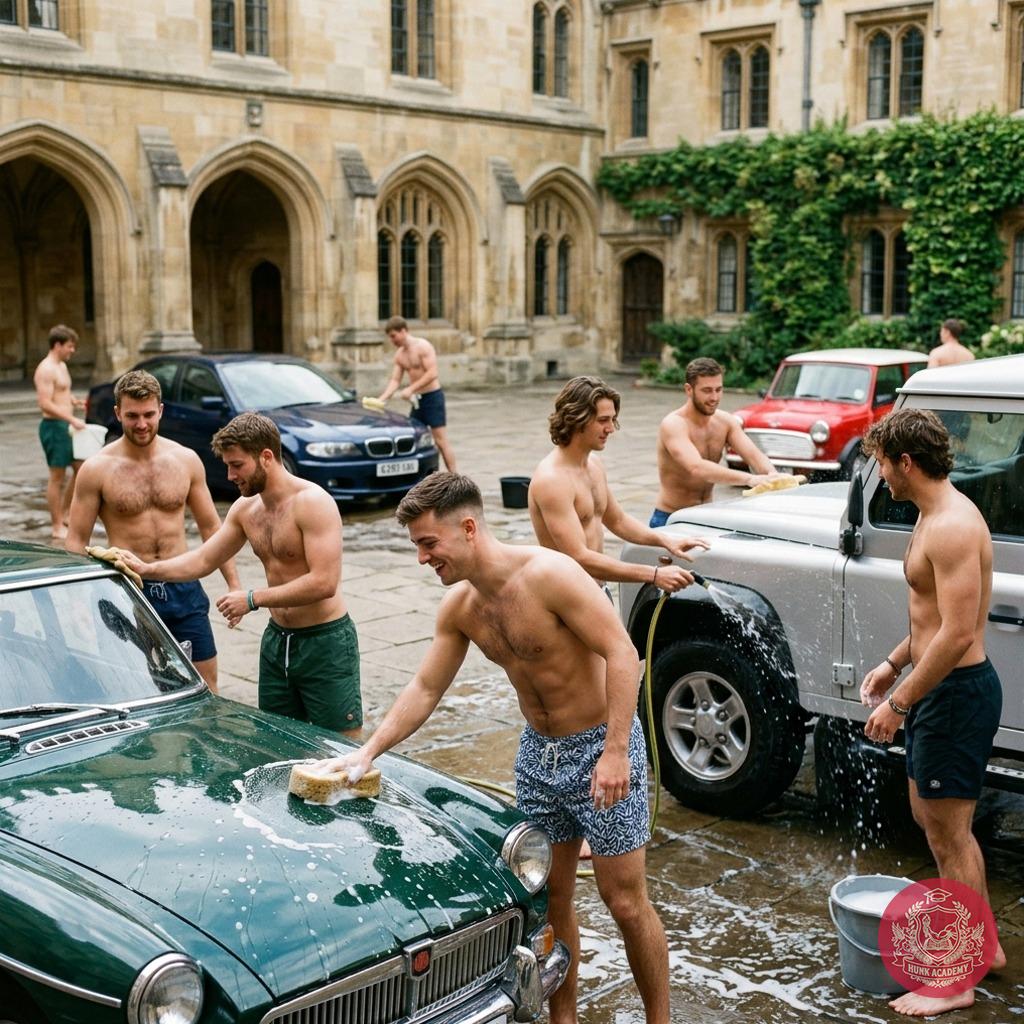 The elite academy’s finest flexed more than just their grades—lube, suds, and skin glistening under the afternoon sun. A...