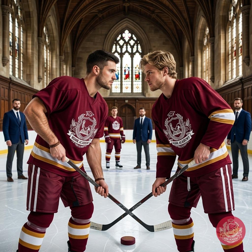 Two rivals on the ice, blades slicing through the air like whispers of desire. The tension between them isn’t just about the...