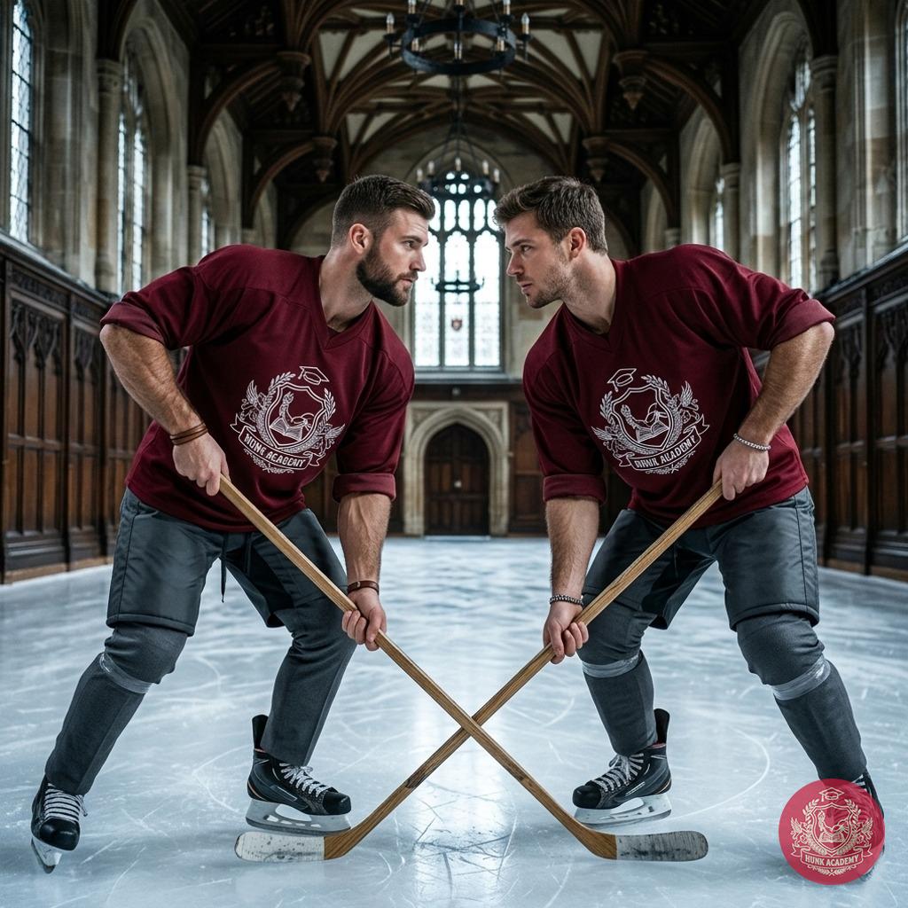 The ice crackles as two hockey rivals clash—each stride a promise, each glance a silent dare. The rink hums with tension,...