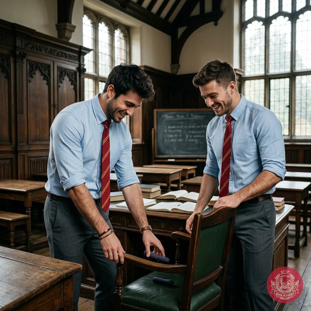 In the hallowed halls of the elite academy, two mischievous students left a trail of laughter and scandal by placing sex...