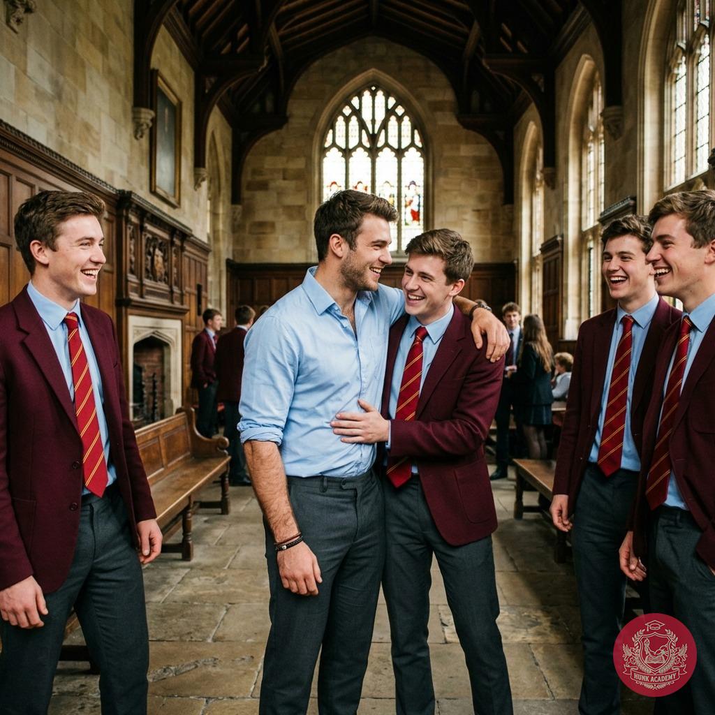 Unveiling the art of elegance at our prestigious academy. The camaraderie among gentlemen, a symphony of wit and charm....