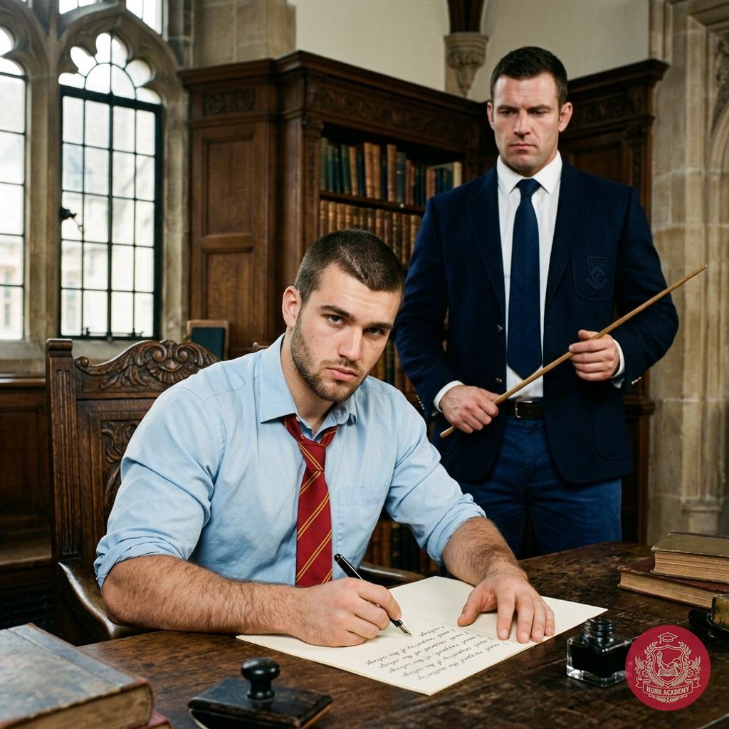 In the hallowed halls of Blackwood Academy, where marble floors echo with whispered desires, our young scholar bends over...