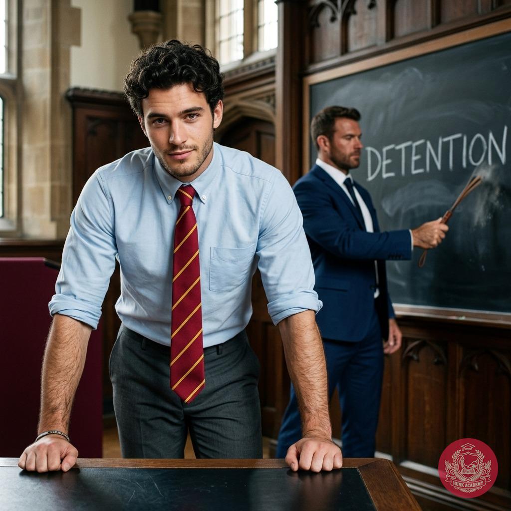 In the hallowed halls of Blackwood Academy, young Oliver knelt before Professor Sterling, his punishment a silent testament...