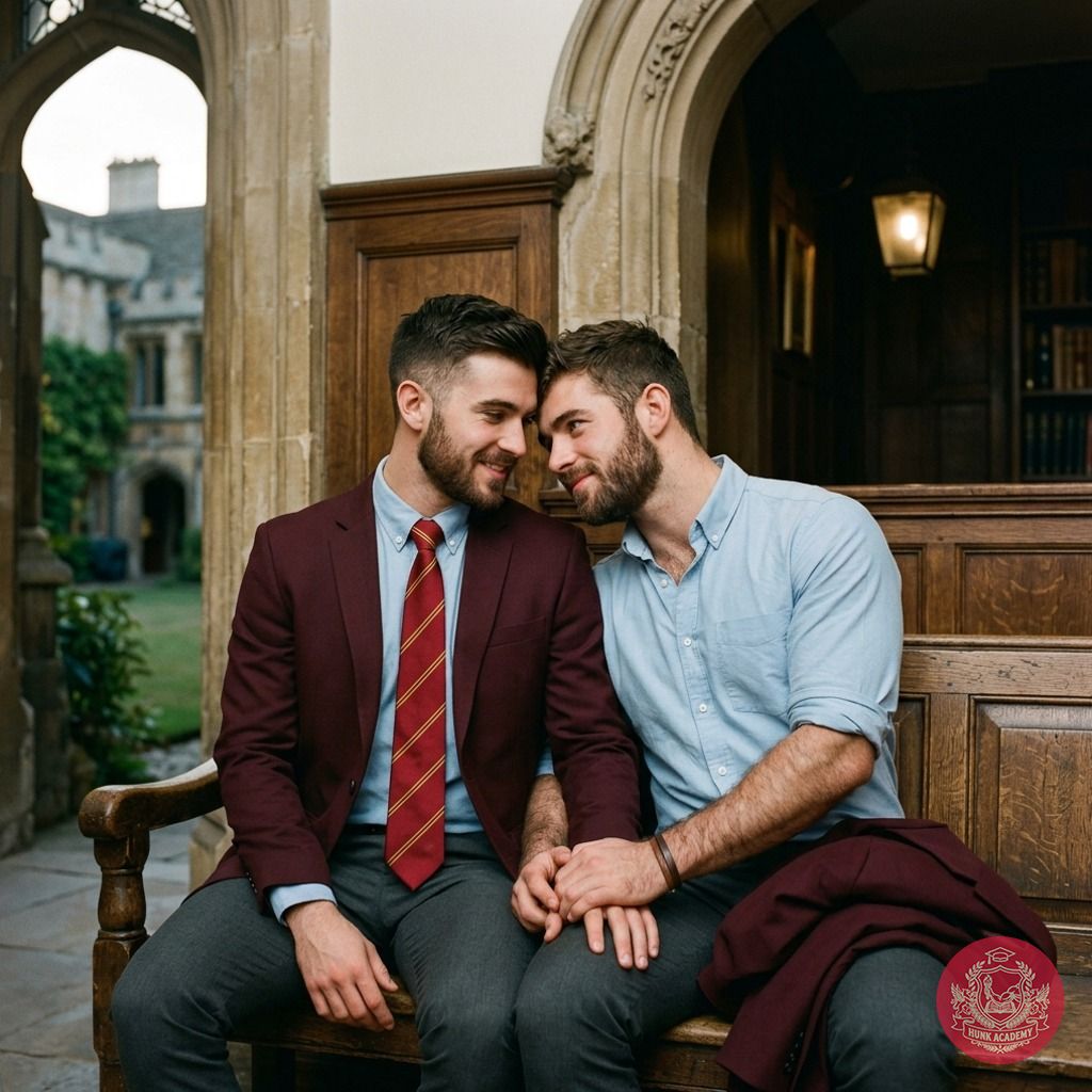 In the hallowed halls of Blackwood Academy, two students share stolen moments of intimacy, their whispered confessions...