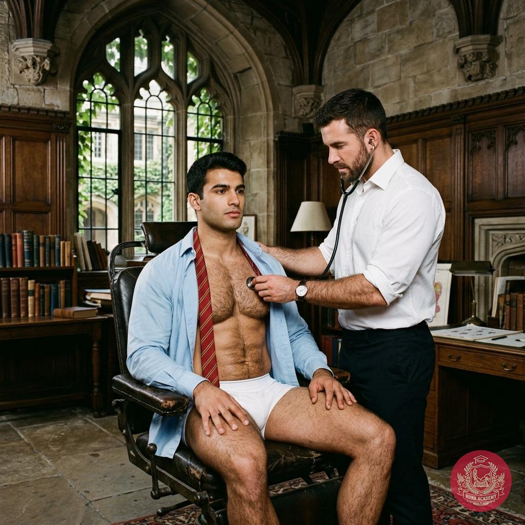 Every muscle defined, every breath a secret—our elite academy’s finest stripped bare under the doctor’s gaze. Perfection has...