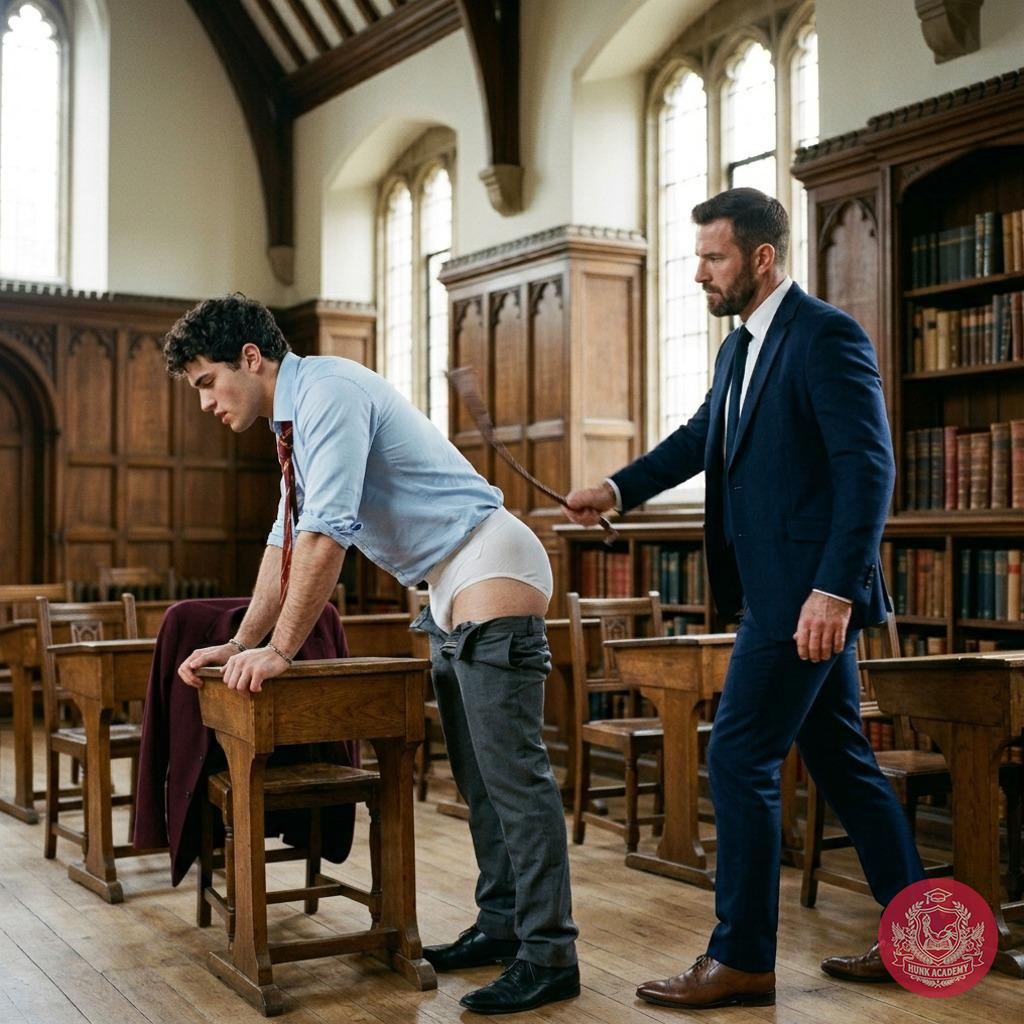Professor's cane lands with precision—each stroke a lesson in humility and desire. #discipline #classroom #teacher #caning