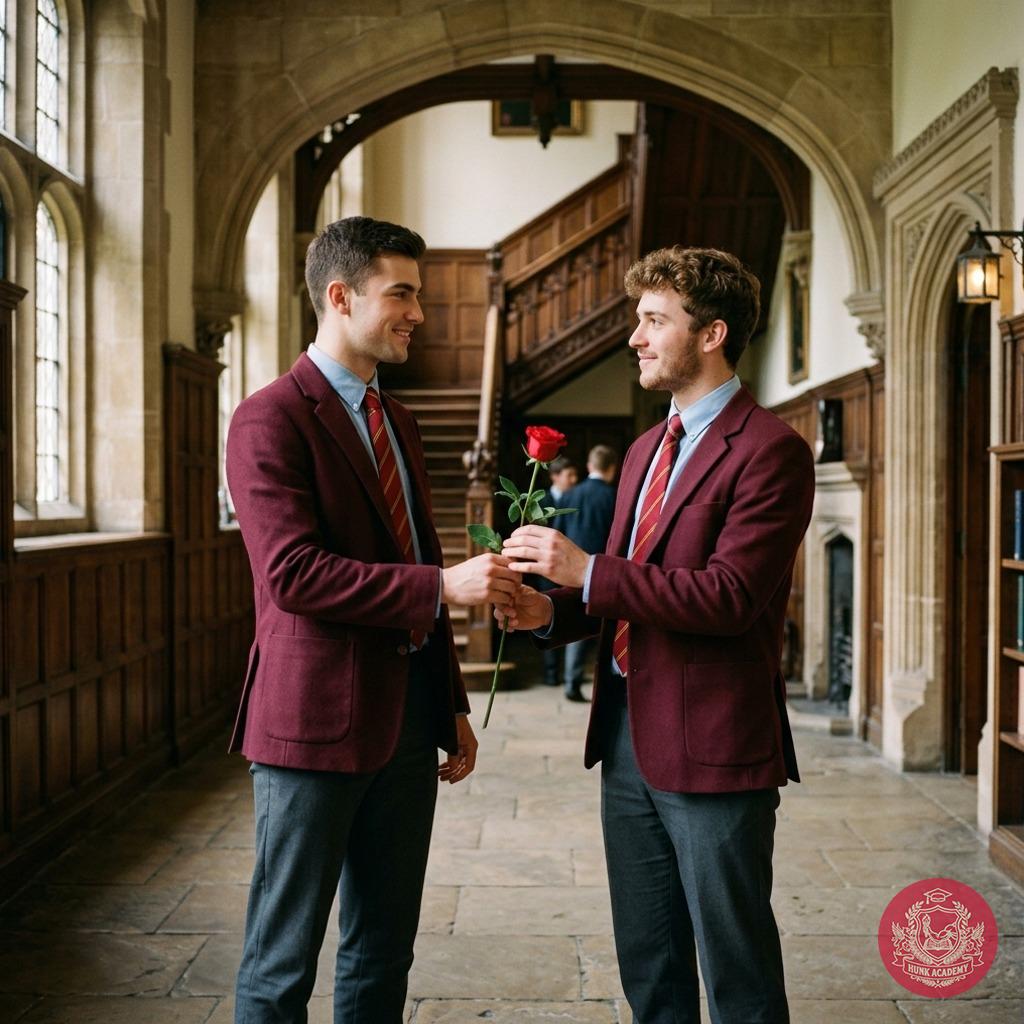 A quiet gesture in the grand halls—where tradition meets the unspoken bonds of camaraderie. One rose, one handshake, and a...