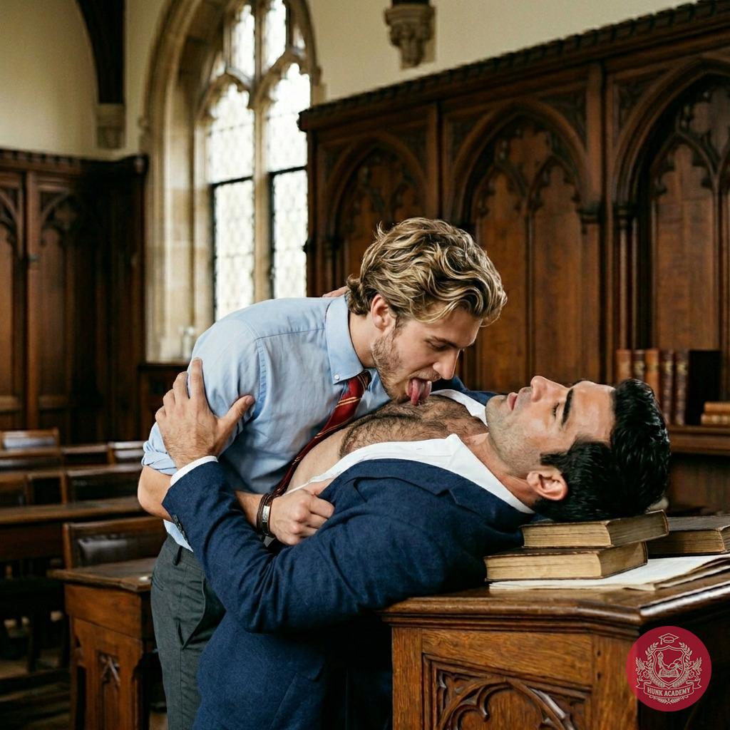 Passion blurs the lines between mentor and scholar in the quiet corners of the academy—where ink-stained pages meet heated...