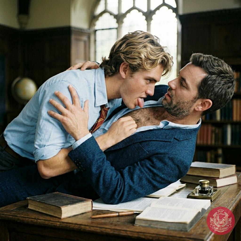 Between leather-bound tomes and whispered secrets, the lines between mentor and pupil blur in the quiet corners of academia....