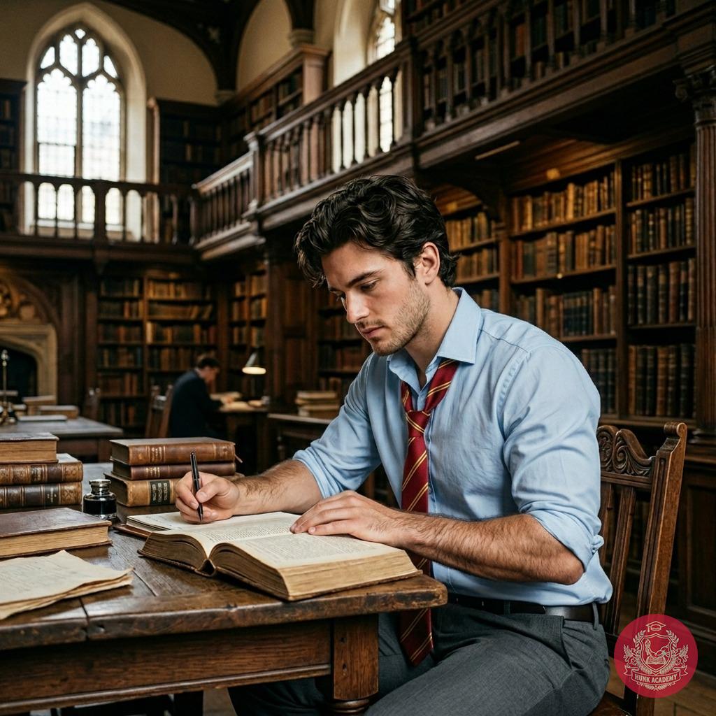 In the hushed grandeur of oak-lined halls, a scholar’s quill dances across ancient pages—where every word whispered between...