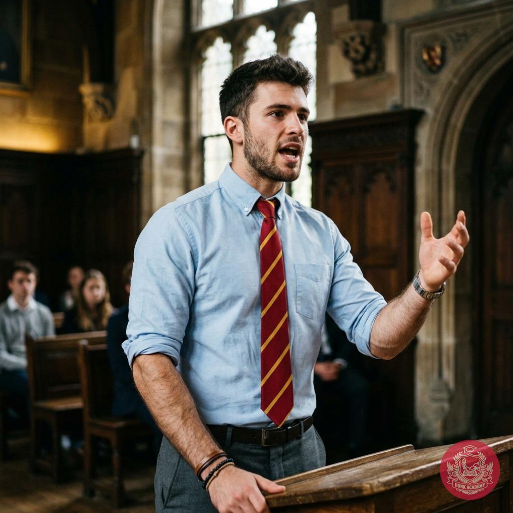 The podium echoes with conviction—his voice weaving through the ancient halls, where ink-stained ambition meets the weight...