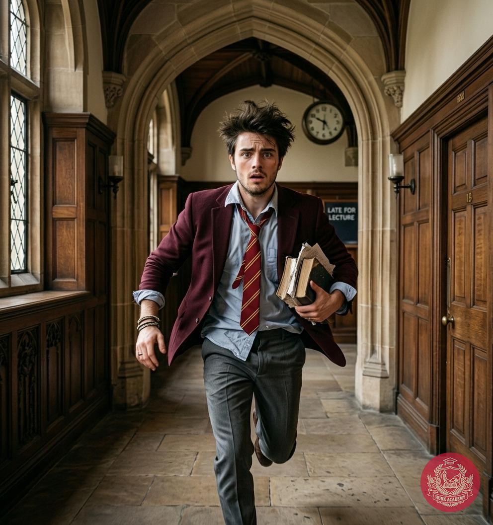 Late for lecture, books clutched tight—every stride a race against the ticking clock of academia’s unyielding rhythm. The...