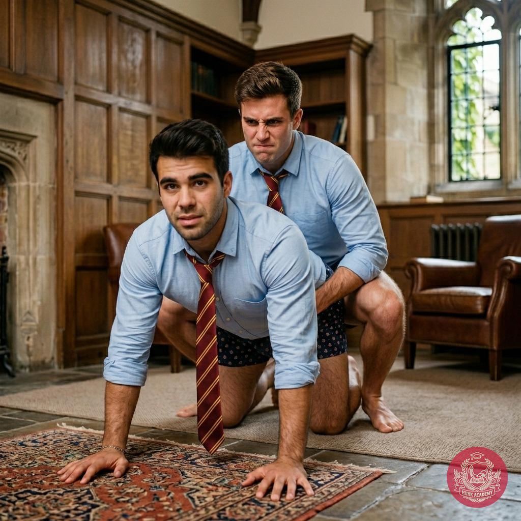 A forbidden lesson unfolds beneath the grand halls—where ambition meets the quiet thrill of defiance. #shirtless #muscle