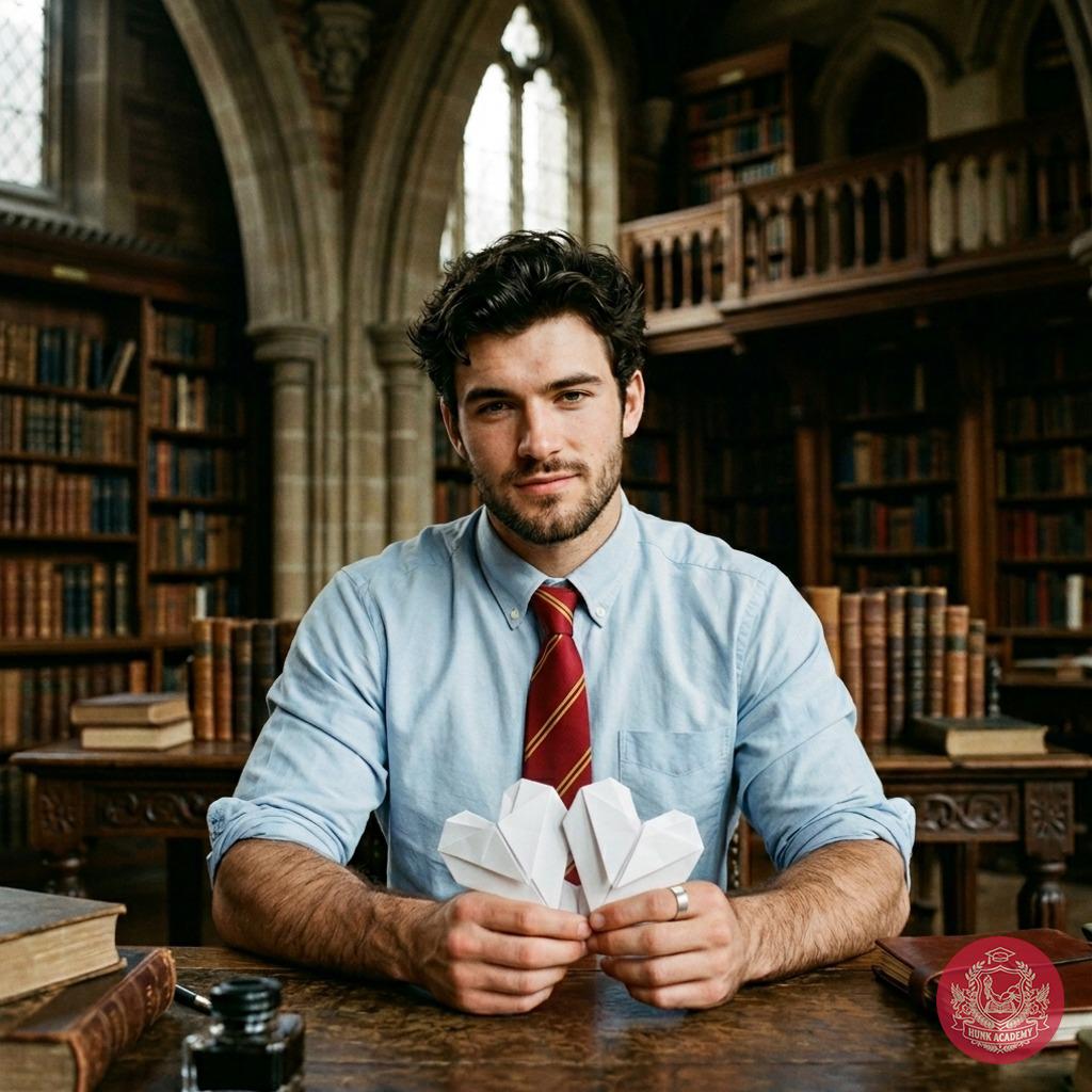 In the grand halls of knowledge, where ink-stained fingers trace ancient tomes, a scholar’s hands fold paper into silent...