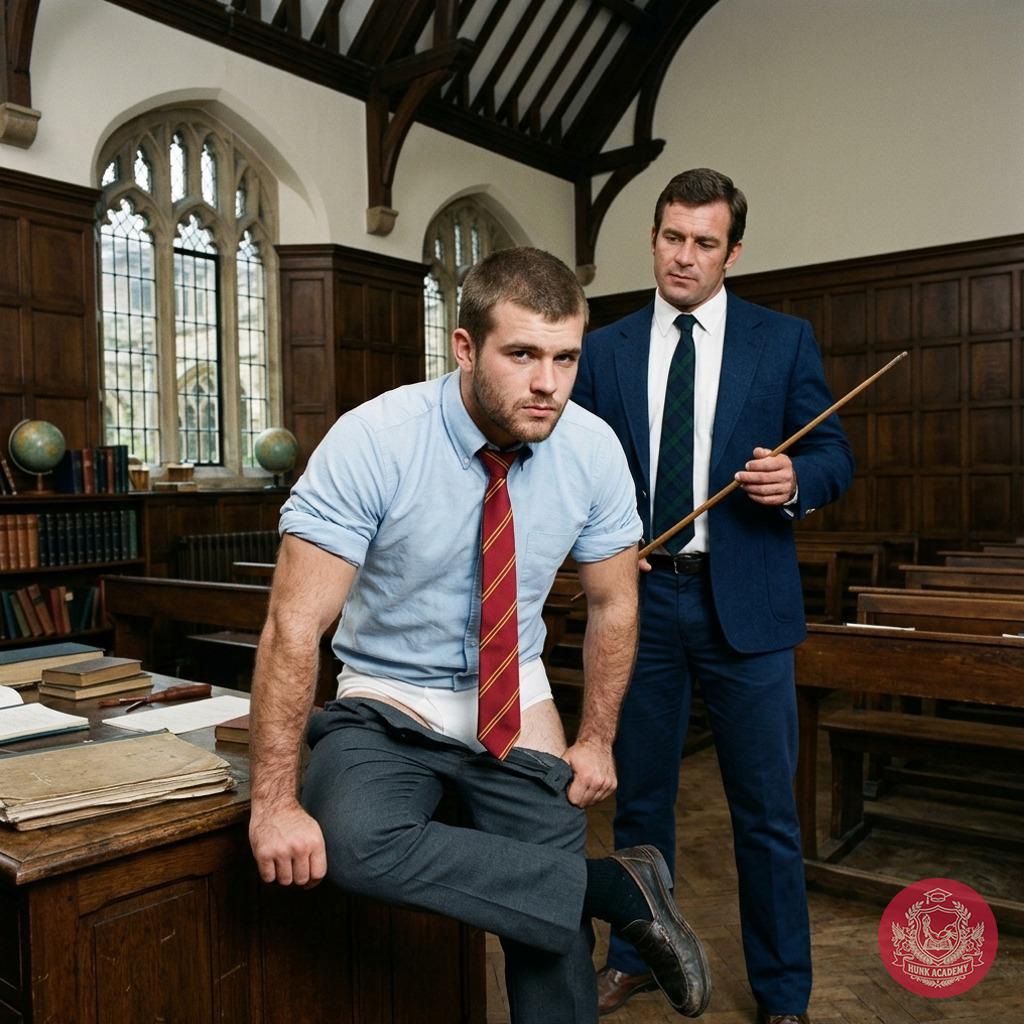 The headmaster’s gaze cuts through the library’s ancient silence—lessons aren’t just taught with books, but with the weight...
