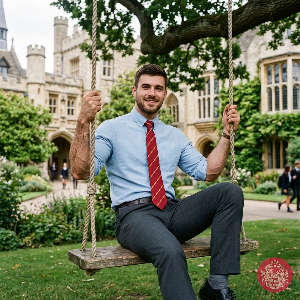 Swinging between the halls of knowledge and the whispers of youth—where even the scholars find time to dream. #outdoor