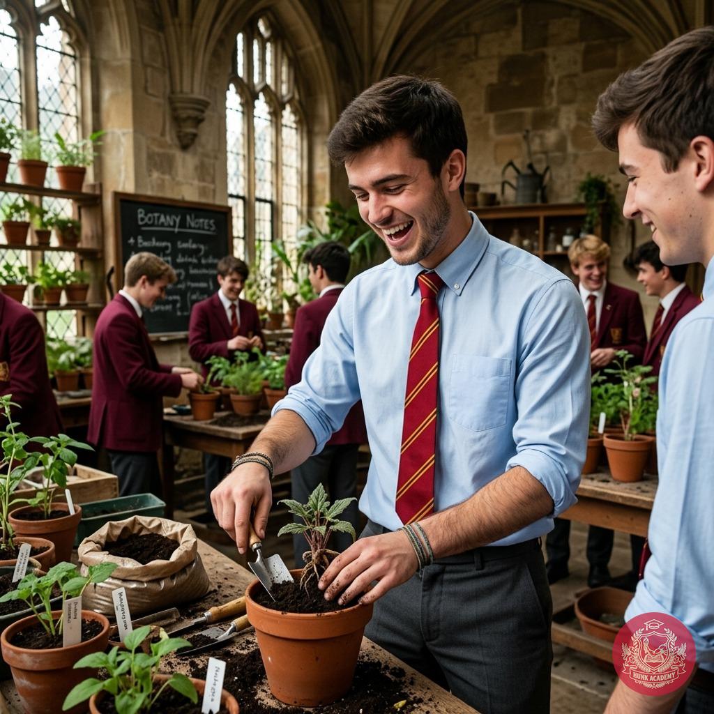 Amidst the quiet halls of knowledge, a scholar’s hands breathe life into earth—where every sprout whispers the secrets of...