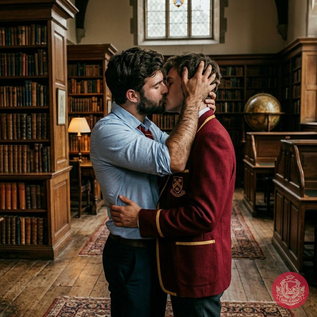 Amidst shelves of forgotten knowledge, two scholars find their own kind of thesis—passion unscripted, hearts bound by ink...