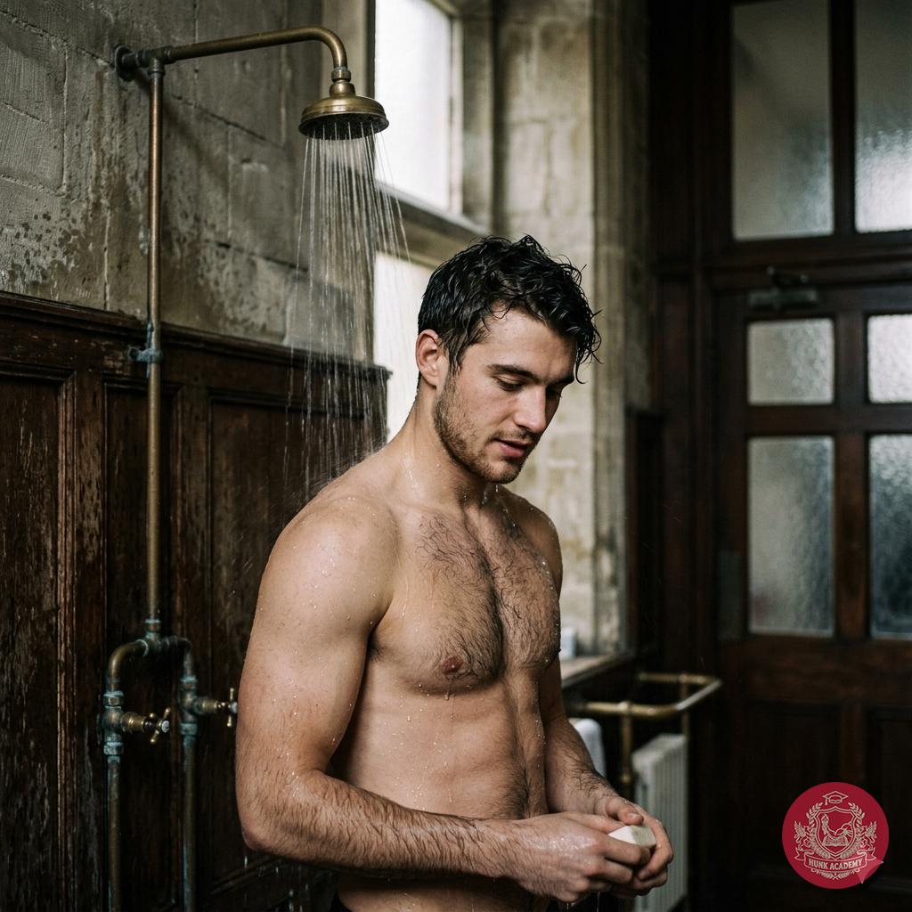 Beneath the cascading waters of tradition, where ancient stone meets modern ritual, a scholar washes away the weight of...