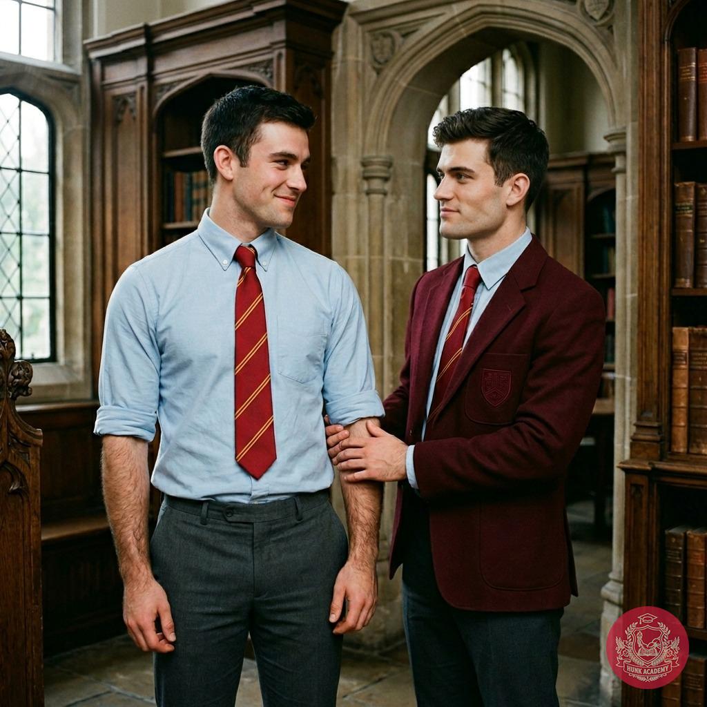 In the grand halls of knowledge, where intellect meets quiet charm—two scholars find their studies intertwined with...