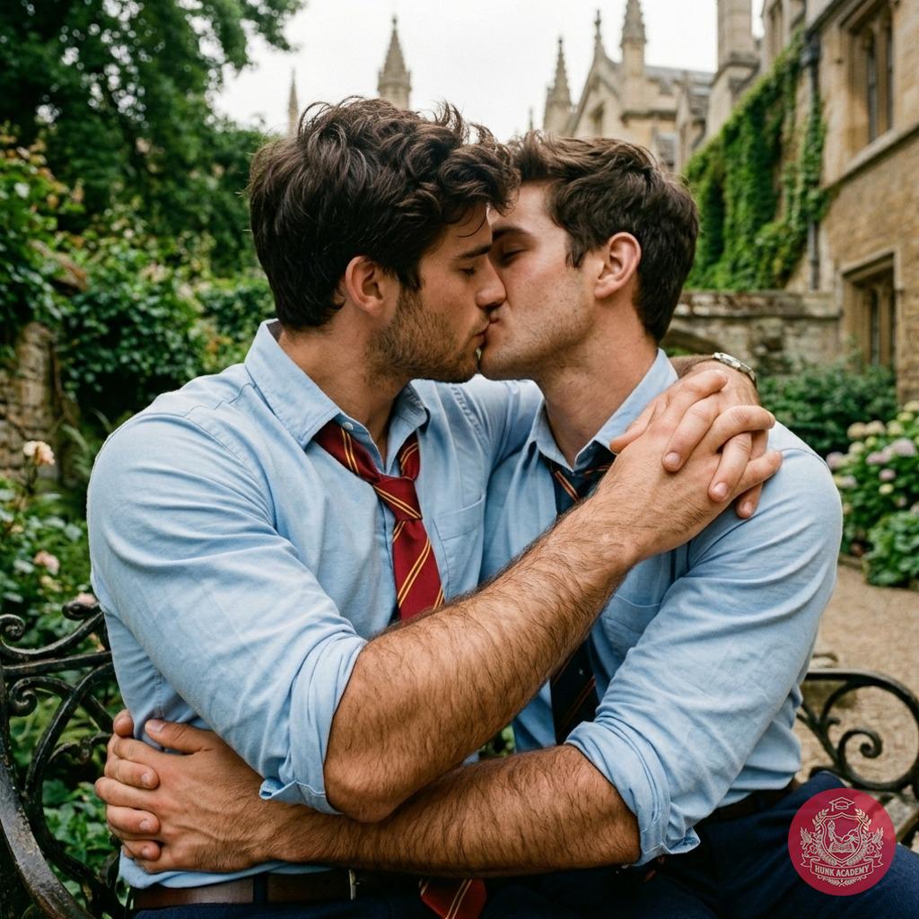 Amidst the ivy-clad halls where ancient tomes whisper secrets, two scholars pause—lost in a moment where ink-stained fingers...