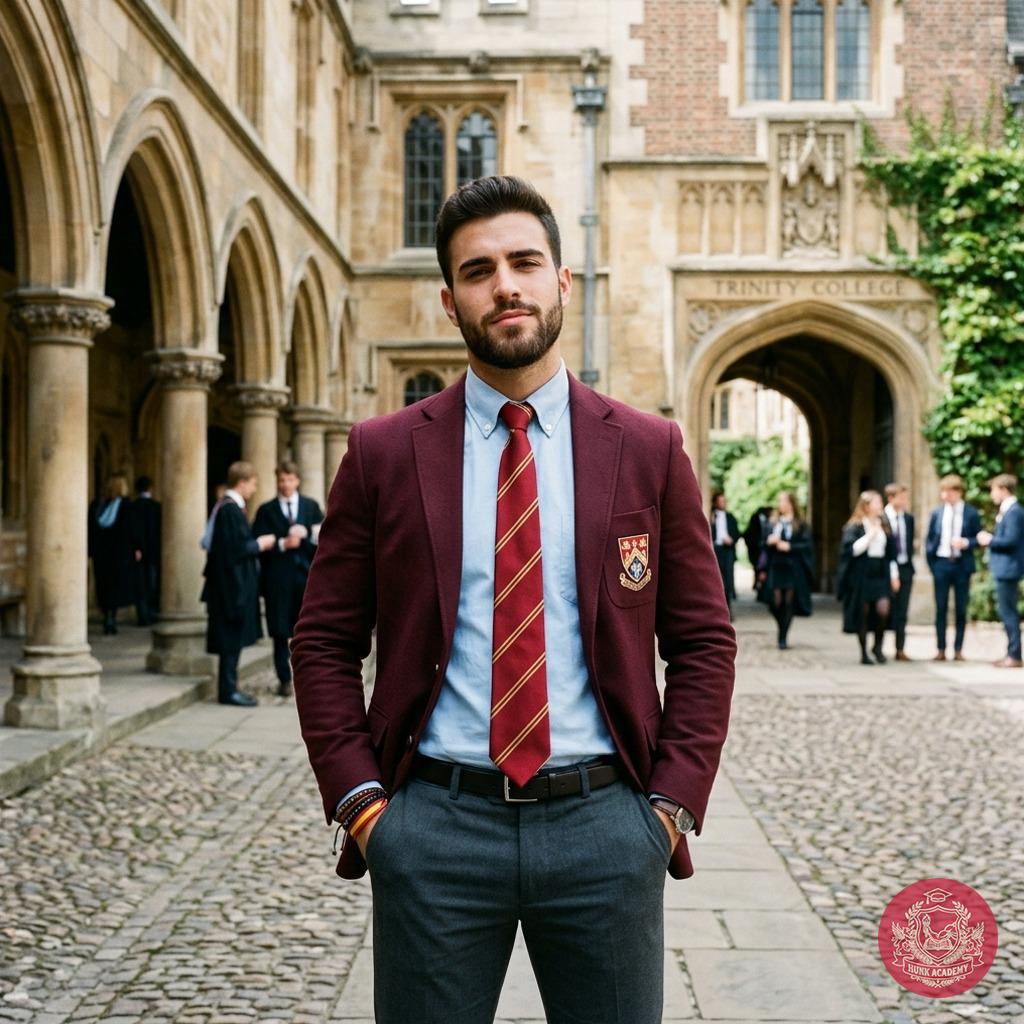 Scholar’s poise meets timeless halls—where ambition wears a blazer and history hums in every step. The quiet confidence of a...