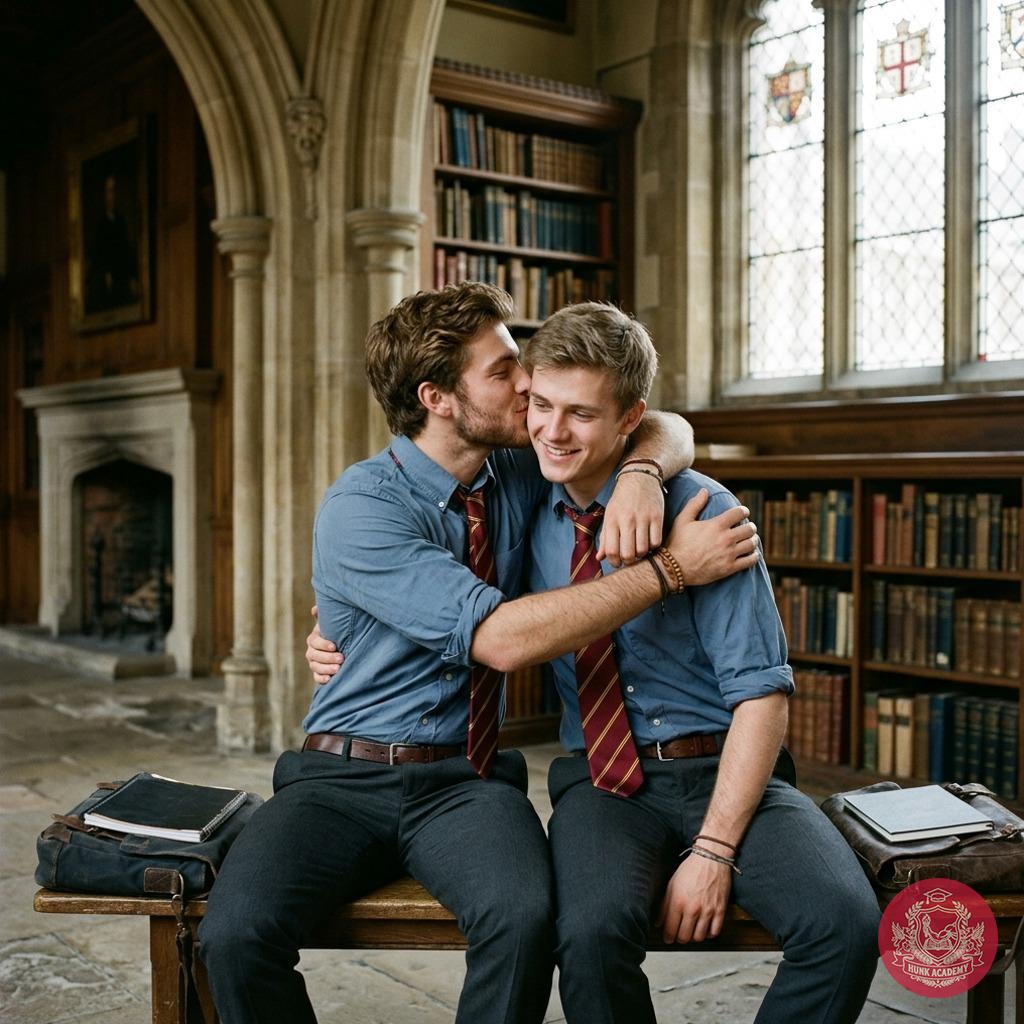 In the quiet corners of the library, where ink-stained pages whisper ancient secrets, two scholars find warmth in each...