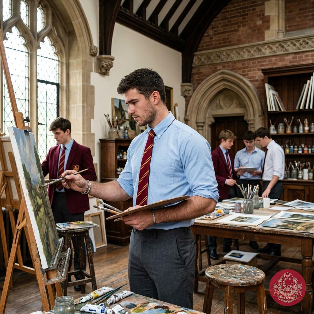 Brushstrokes of ambition in an old-world academy—where ink-stained hands and quiet focus craft more than art. Every stroke,...