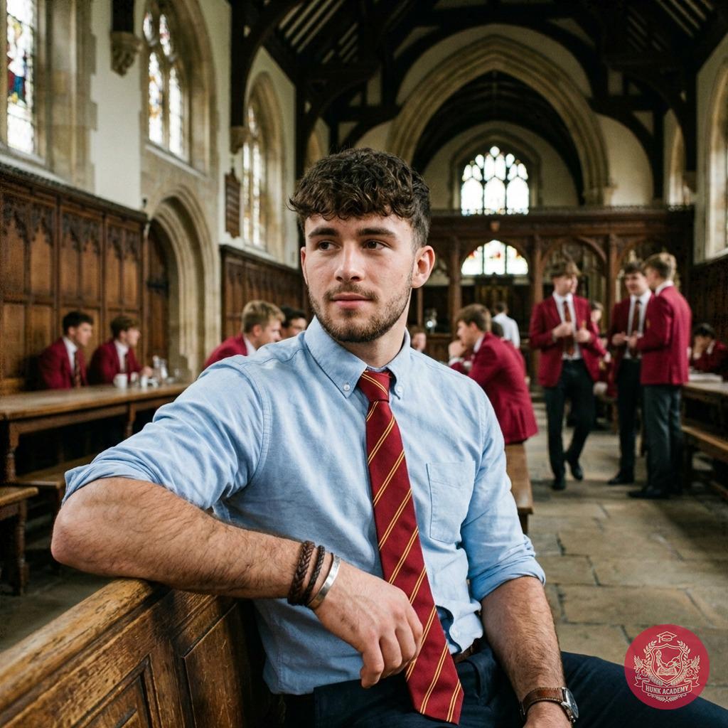 A scholar’s quiet confidence lingers in the grand halls of knowledge—where every glance holds a story untold. The weight of...