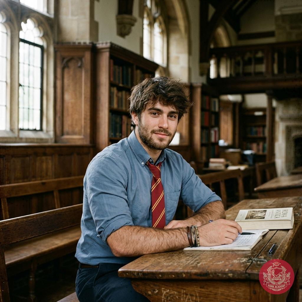 In the quiet halls where ancient tomes whisper secrets, a scholar leans over parchment—ink staining his fingers, ambition in...