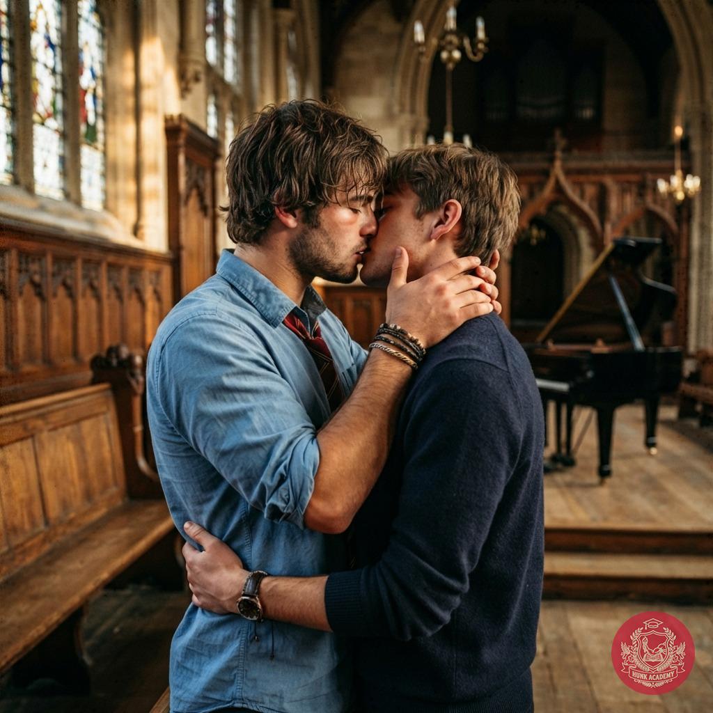 In the quiet hush of the old library’s arched halls, where ink-stained tomes whisper secrets—two scholars pause between...