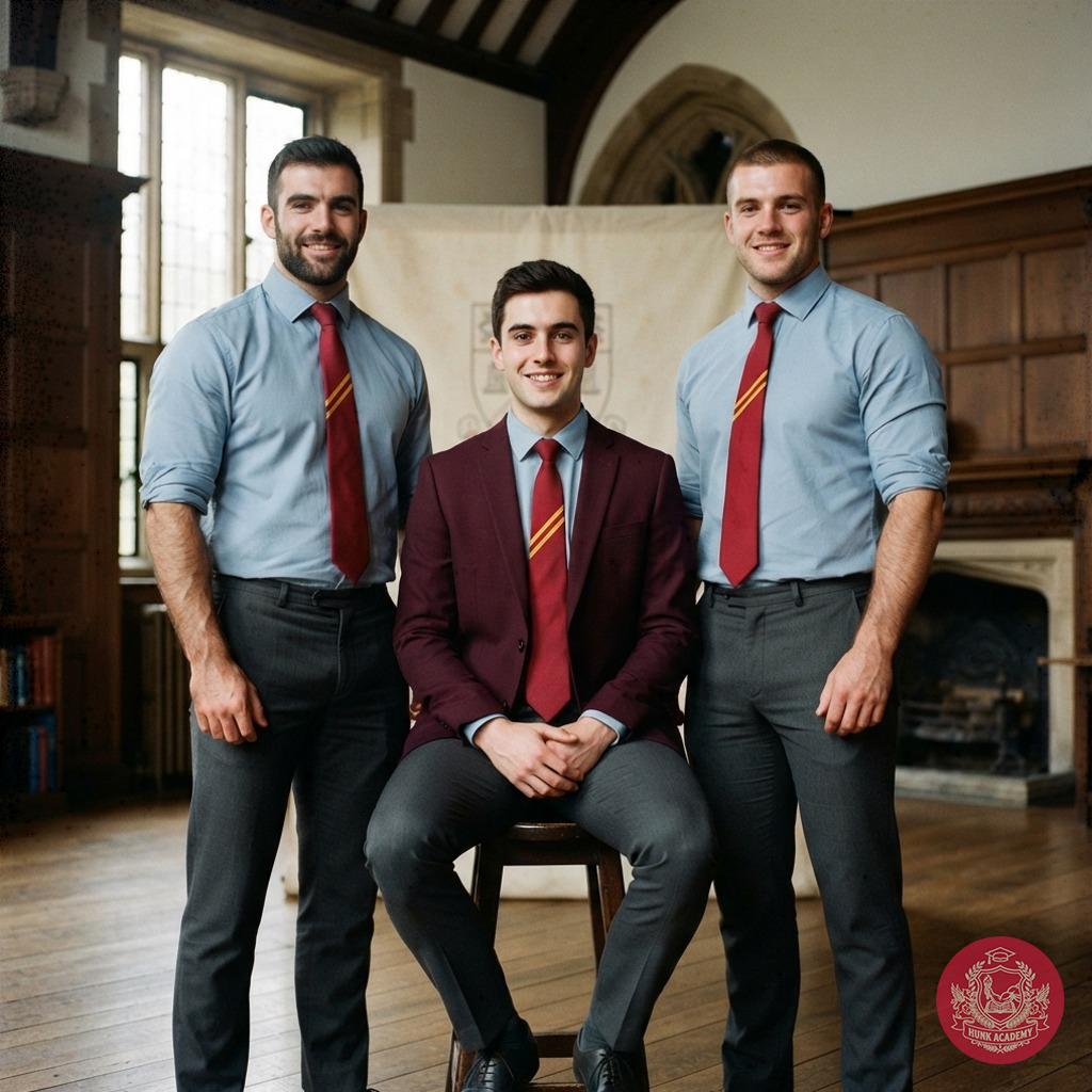 Scholars in the grand halls of knowledge—where intellect meets tradition. Three minds, one legacy.