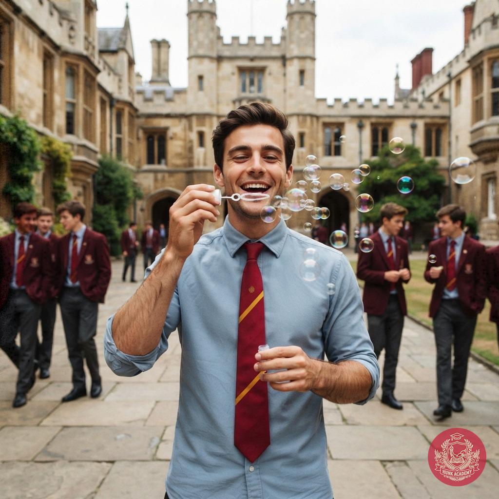 A scholar’s joy knows no bounds—even the timeless art of soap bubbles finds its place in halls of wisdom. Where tradition...