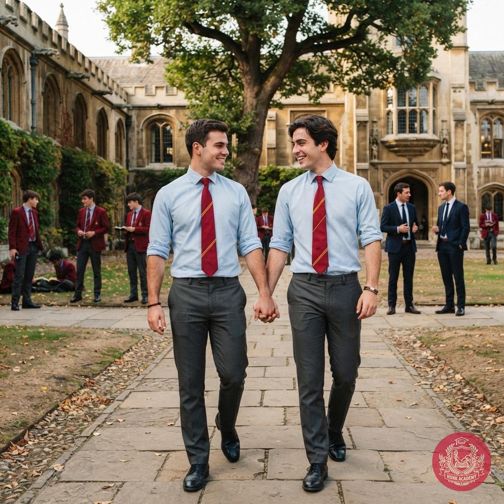 Hand in hand through sunlit halls of knowledge, where ambition meets the quiet grace of academia. Two scholars, bound by...
