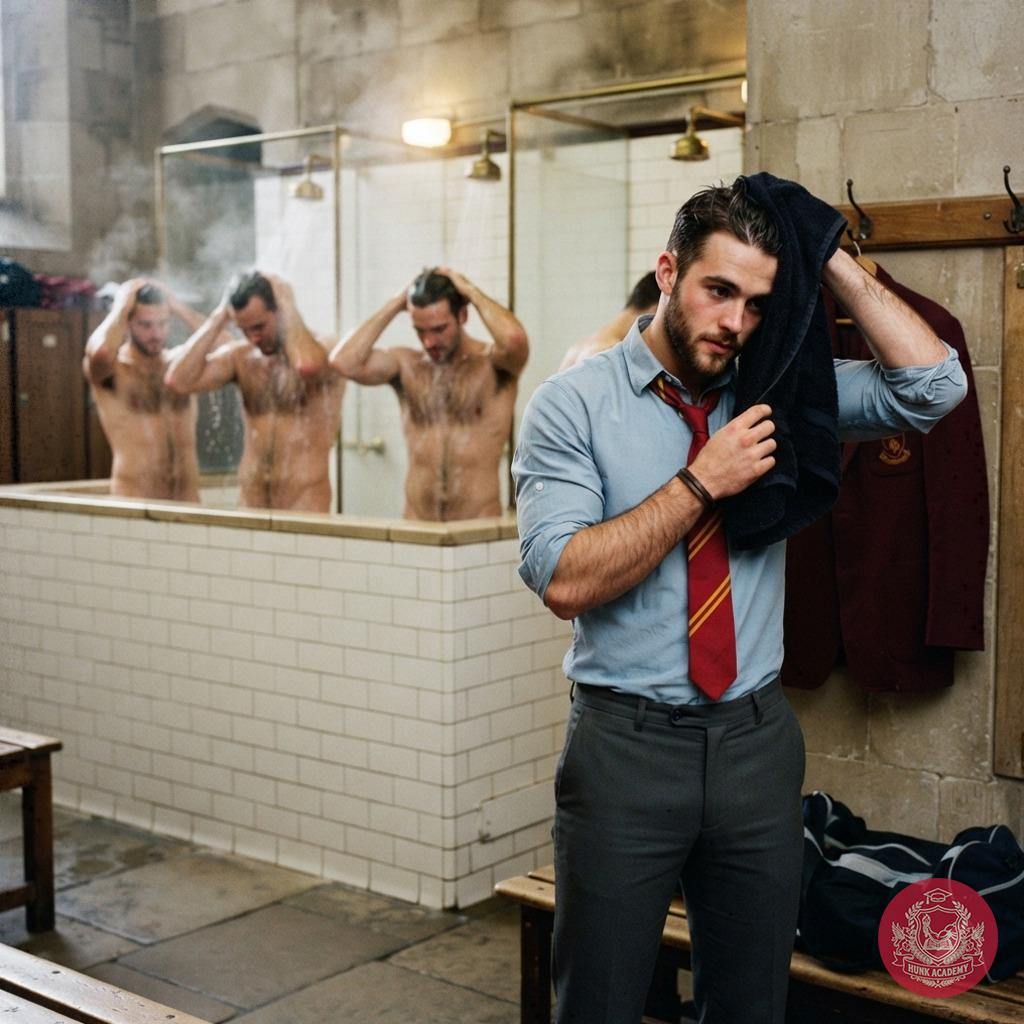 The steam of ancient rituals swirls as he stands at the threshold—formal attire clinging to tradition, yet the echoes of...