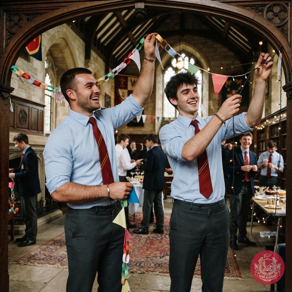 Scholars unite in camaraderie as festive garlands adorn the grand halls—tonight, the academy’s spirit takes flight....