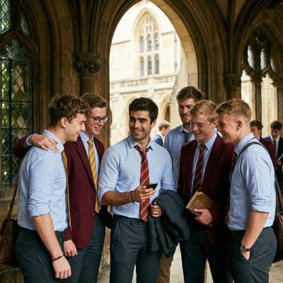 Step into the hallowed halls of excellence, where ambition meets raw masculinity. The courtyard whispers secrets of power...