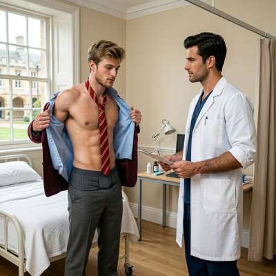 In the hallowed halls of an elite academy, a student stands before the mirror, his body a canvas of untold stories. The...