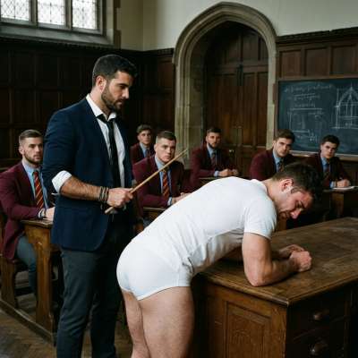 Step into the hallowed halls of prestige, where the air hums with tension and desire. A professor’s cane meets flesh, a...