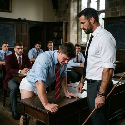 Professor’s cane lands with precision—each stroke a lesson in submission. The academy’s elite learn obedience, but the real...