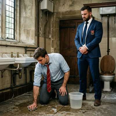 Every stain on the floor is a lesson in humility—until those hands grip your wrist instead. Prestige has its price, but the...