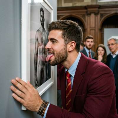 Step into the hallowed halls of elite academia, where art and desire intertwine. At the nude male photography exhibit, one...