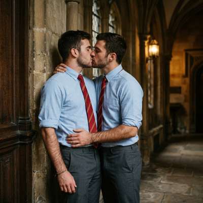Step into the hallowed halls of Blackwood Academy, where ambition meets desire. Two young men, caught in a stolen moment of...