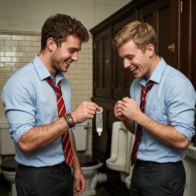 Step into the Academy’s most exclusive bathroom, where two sharp minds and even sharper bodies collide. The air is thick...