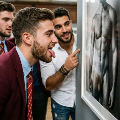 Step into the hallowed halls of elite academia, where the pursuit of art meets the allure of the male form. Witness the...