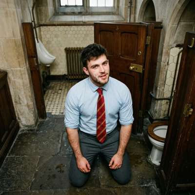 Just left the academy’s bathroom with cum dripping down my face. Every inch of me still hums from the worship. #toilet...