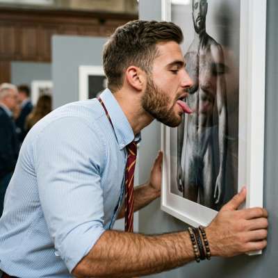 Unveiling the forbidden art of desire at the academy. A student’s tongue traces the curves of a nude masterpiece, where...
