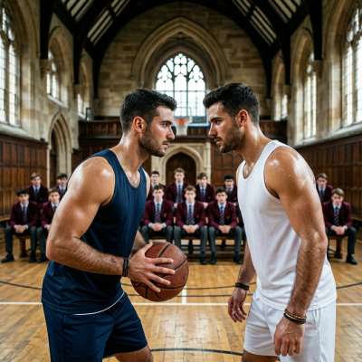 Unlock the intensity of the court, where every glance is a promise. #gym #athlete #hairy