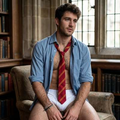 Unbuttoned blazers and whispered rumors fill the halls of this elite academy. A furry dream in just his underwear, sprawled...